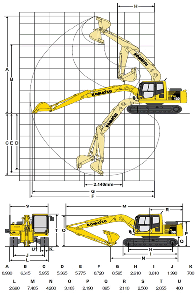 Escavadeira PC130 da Komatsu