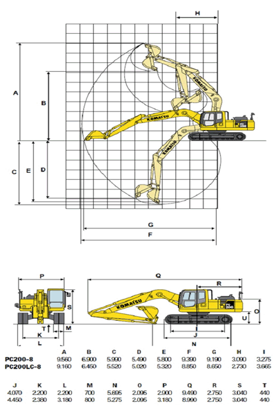 Escavadeira PC200 Komat'su